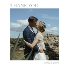 Wedding Thank You Cards Bohemian Garden (4 pages) White