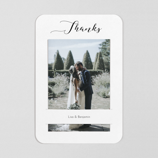 Wedding Thank You Cards Tender Moments (Keepsake) white - View 1