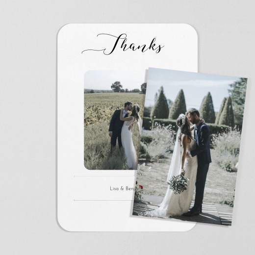 Wedding Thank You Cards Tender Moments (Keepsake) white - View 2