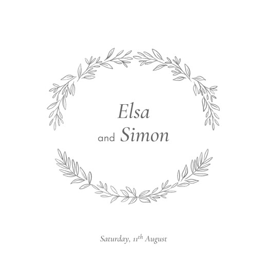 Wedding Invitations Poetic (4 pages) Grey - Page 1