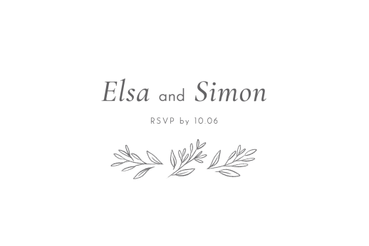 RSVP Cards Poetic Grey - Front