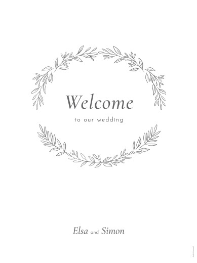 Wedding Signs Poetic Grey - Front