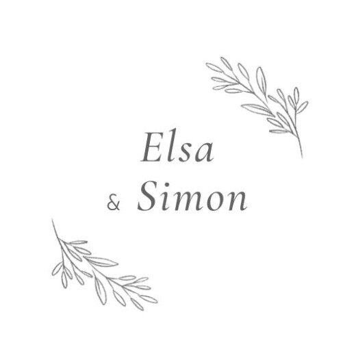 Wedding Gift Tags Poetic Grey - Front