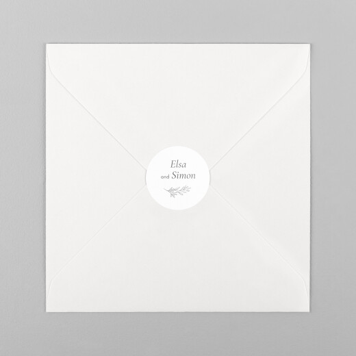 Wedding Envelope Stickers Poetic Grey - View 2