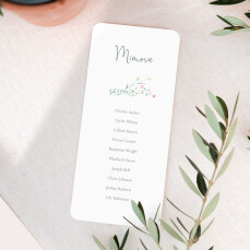 Wedding Table Plan Cards Wildflower Wreath Pink
