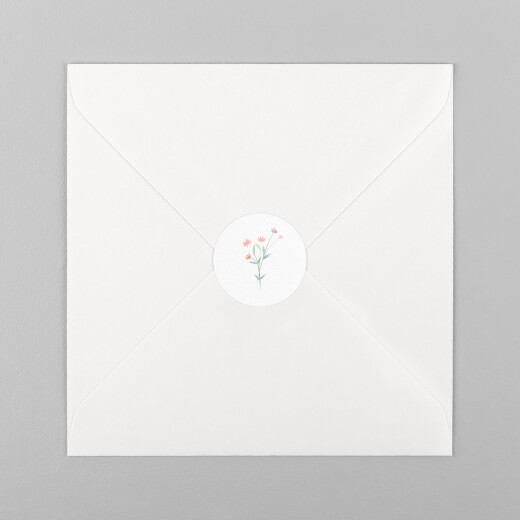 Wedding Envelope Stickers Wildflower Wreath Pink - View 2
