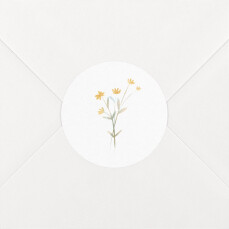 Wedding Envelope Stickers Wildflower Wreath Beige