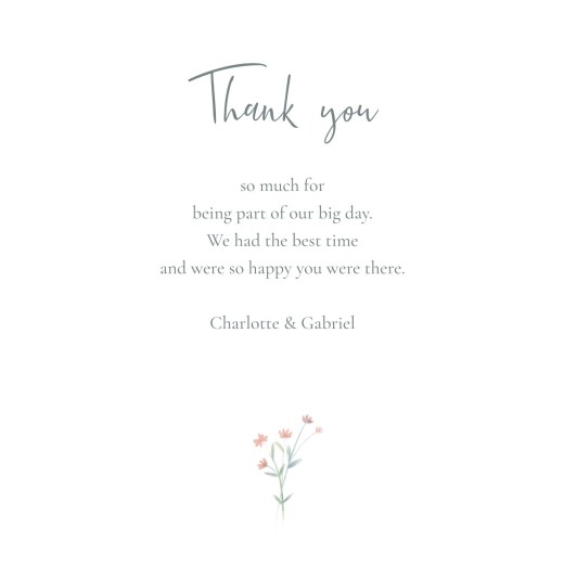 Wedding Thank You Cards Wildflower Wreath (4 pages) Pink - Page 3