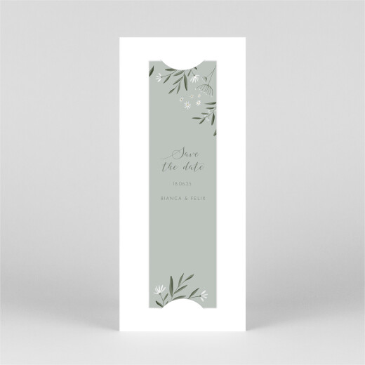 Save The Dates Grace (bookmark) White - View 2