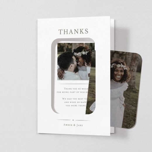 Wedding Thank You Cards Nice Detail (Window) White - View 1