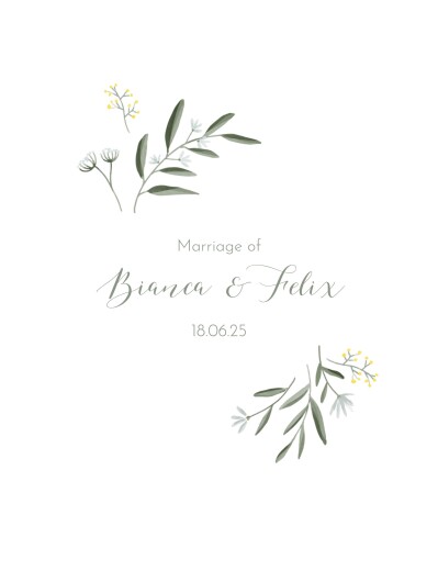 Wedding Invitations Grace White - Front