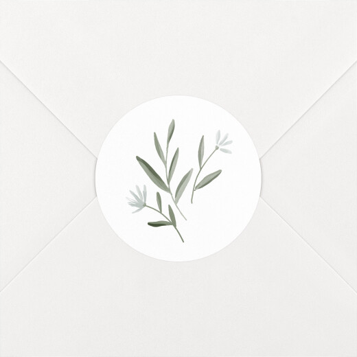 Wedding Envelope Stickers Grace White - View 1