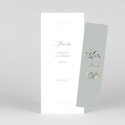 Wedding Thank You Cards Grace (Bookmark) White - View 1