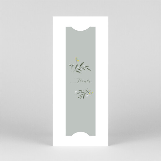 Wedding Thank You Cards Grace (Bookmark) White - View 2