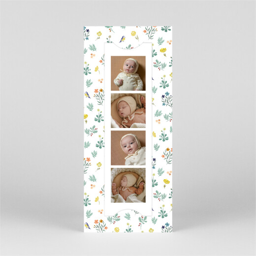 Baby Thank You Cards Enchanted Greenery (bookmark) White - View 2