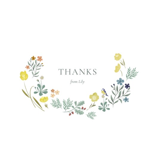 Baby Thank You Cards Enchanted Greenery (4 Pages) White - Page 1