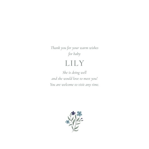 Baby Thank You Cards Enchanted Greenery (4 Pages) White - Page 3
