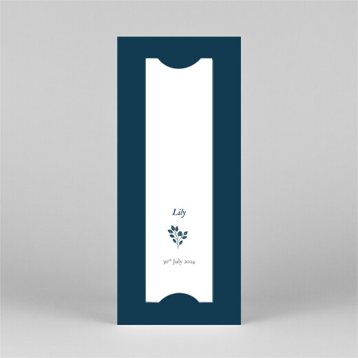 Communion Invitations Verdure Bouquet (Bookmark) Blue - View 3