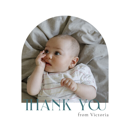 Baby Thank You Cards Minimalist Arch Blue - Page 1