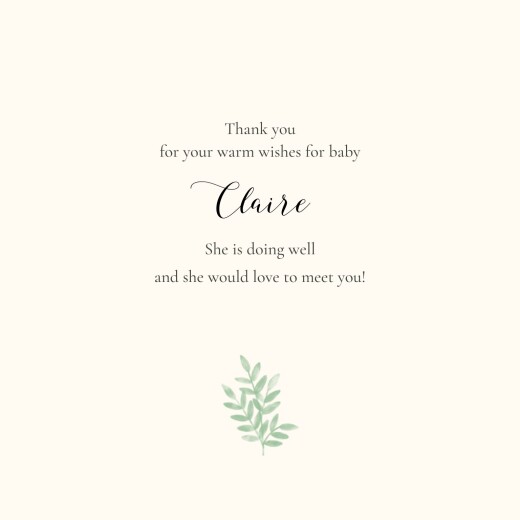 Baby Thank You Cards Sweet Melody (4 pages) Green - Page 3