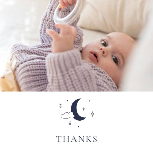 Baby Thank You Cards Celestial (4 pages) White - Page 1