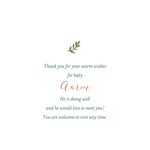 Baby Thank You Cards Winter Solstice (4 Pages) White - Page 3