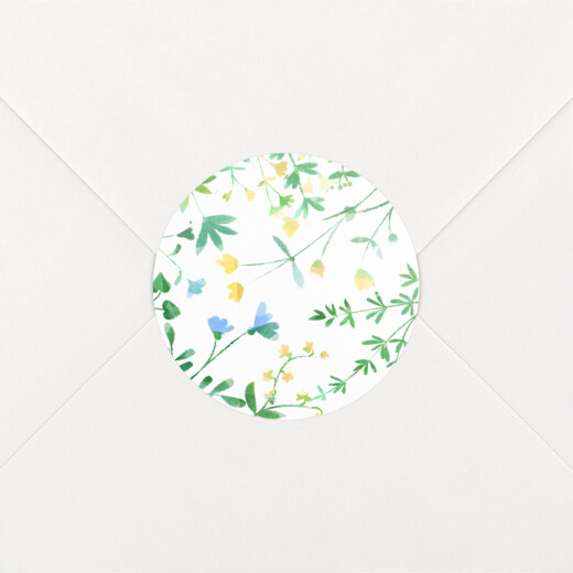 Christening Stickers Floral Frame White - View 1