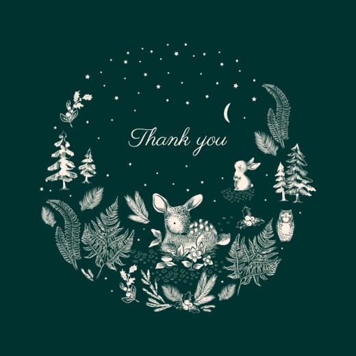 Baby Thank You Cards Christmas Story (4 pages) Green - Page 1