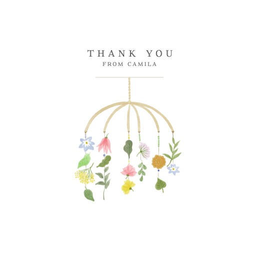 Baby Thank You Cards Little Mobile (4 pages) Flower - Page 1