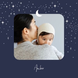 Baby Announcements Starry Night (4 Pages) Blue