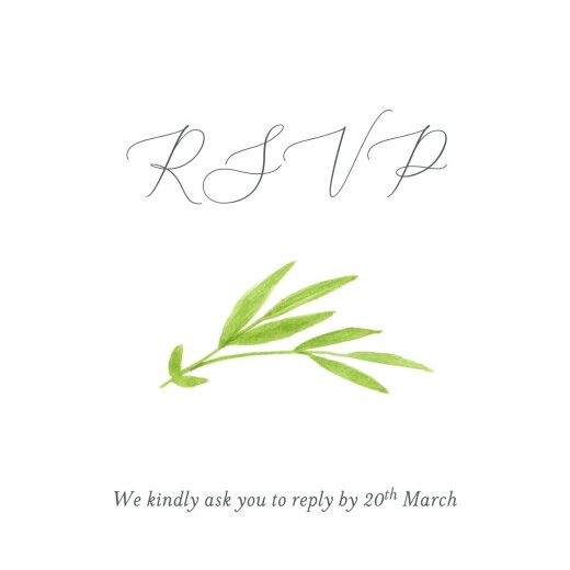 RSVP Cards Blooming Pastures White - Front