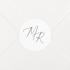 Wedding Envelope Stickers Elegance Black