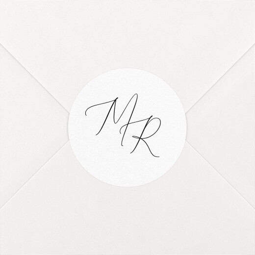 Wedding Envelope Stickers Elegance Black - View 1