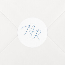 Wedding Envelope Stickers Elegance Blue