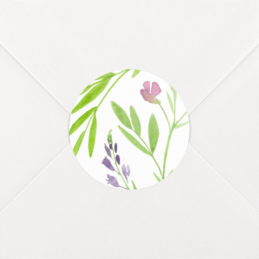 Wedding Envelope Stickers Blooming Pastures Pink - View 1