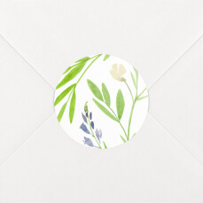Wedding Envelope Stickers Blooming Pastures Blue