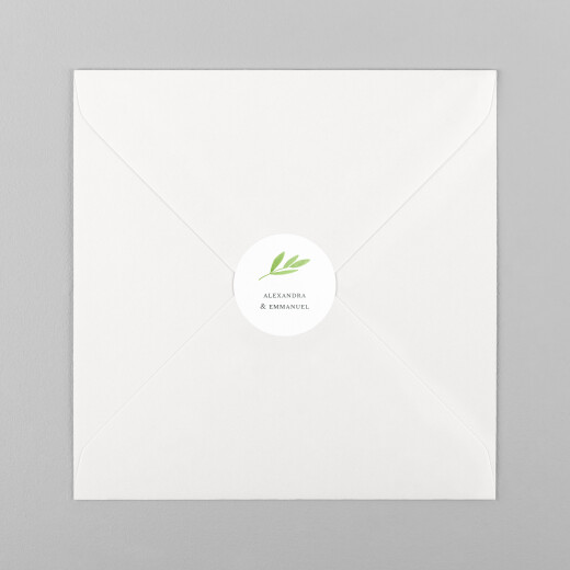 Wedding Envelope Stickers Blooming Pastures White - View 2