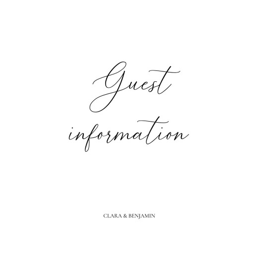 Guest Information Cards Our Place White - Front
