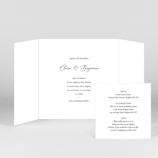Wedding Invitations Our Place (Gatefold) White - View 2