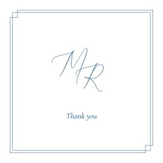 Wedding Thank You Cards Elegance (4 pages) Blue