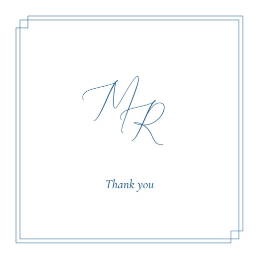 Wedding Thank You Cards Elegance (4 pages) Blue - Page 1