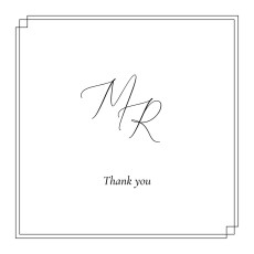 Wedding Thank You Cards Elegance (4 pages) Black