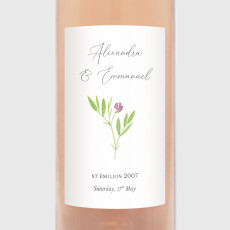Wedding Wine Labels Blooming Pastures Pink