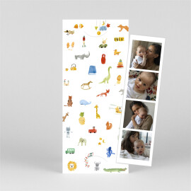 Baby Thank You Cards It's naptime! (Bookmark) White