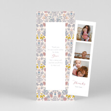 Baby Thank You Cards Prosper (Bookmark) Pink