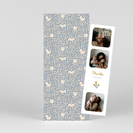 Baby Thank You Cards Liberty Squirrel (bookmark) Blue