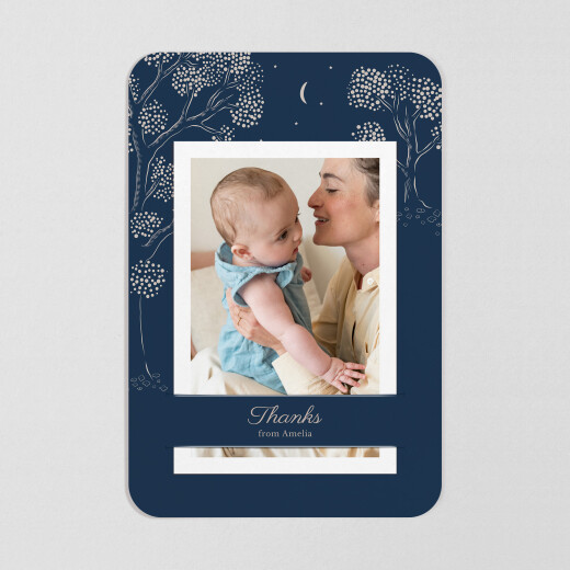 Baby Thank You Cards Bedtime Story (Keepsake) Blue - View 1