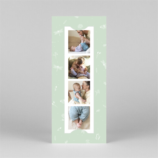 Baby Announcements Elegant Butterfly (Bookmark) Green - View 2