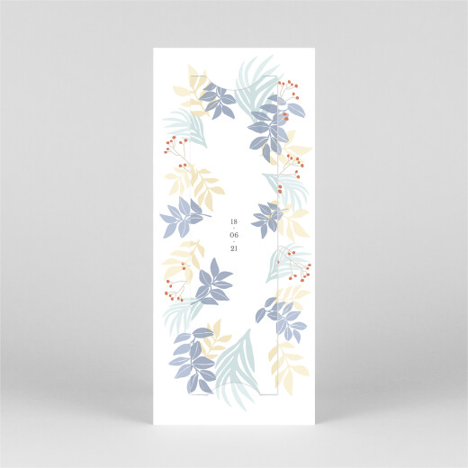 Baby Thank You Cards Budding Border (Bookmark) Blue - View 3
