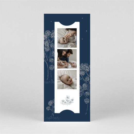 Baby Thank You Cards Bedtime Story (Bookmark) Blue - View 3